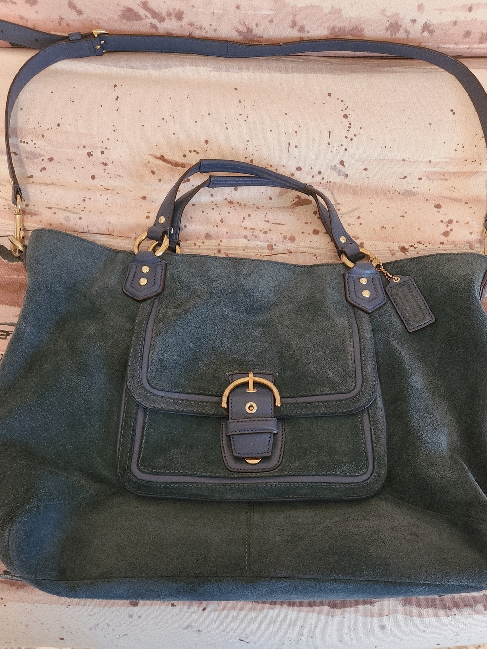Vintage Coach Laptop Bag/tote Turquoise